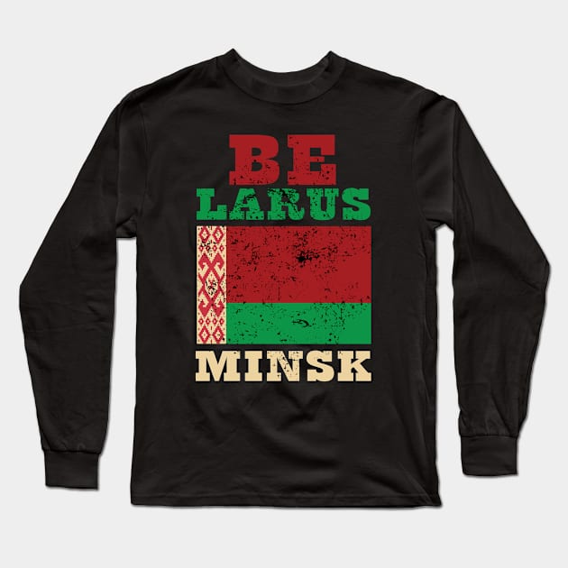 Flag of Belarus Long Sleeve T-Shirt by KewaleeTee